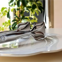Inox Metal Pasta Maşası Paslanmaz Çelik 21 Cm Paslanmaz Çelik Gümüş