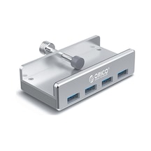 Orıco Mh4pu-p Alüminyum Alaşım 4 Bağlantı Noktası Usb3.0 Klip Tipi Hub Gümüş , Boyut:mh4pu-p Gümüş