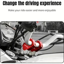 Dream011 Blue Rayana 1 Çift Alüminyum Alaşım Motosiklet Gidon Yükseltici 22mm Cnc