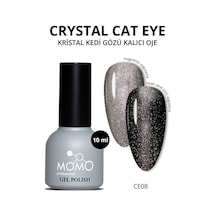 Momo Professional Kristal Kedi Gözü Kalıcı Oje Ce08 Yarı Şeffaf Gümüş 10 Ml