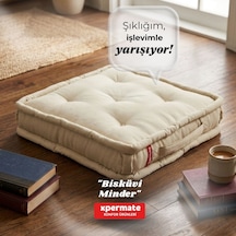 Xpermate Bisküvi Minder Petek Önü Fransız 55x55x14 Bej