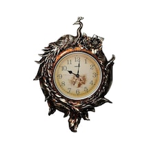 Duvar Saati Tavuskuşu Temalı Büyük Polyester Saat No.2 50 X 80 Cm çok Renkli