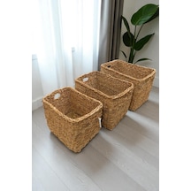 Digithome 3 Lü Naturel Dikdörtgen Organizer Sepet - Pnl-ph13 S/3 Kahverengi