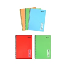 Defter Spiralli Telli Pp Kapak A4 Mynote 5 Adet Farklı Renkler 80 Sayfa Çizgili Defter 5 Farklı Çok Renkli