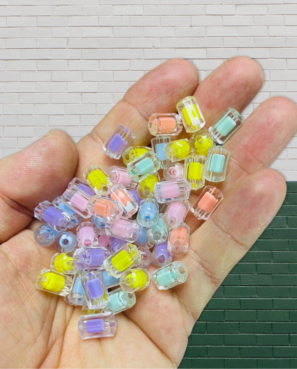 50 Adet Acrylic Square Boncuk