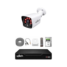 Uptech 1 Kameralı Güvenlik Kamera Seti 2mp 1080p Full Hd 6 Atom Led Gece Görüşlü 320gb Hdd 5525