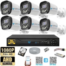 8 Kameralı Full HD Güvenlik Kamera Seti 1TB HDD 5MP Gece (Renkli) Görüşlü - Sabit IP Gerektirmez