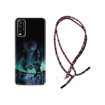 Vivo Y20S Kılıf Rasta Boyun Askılı Lost Girl 1809 Siyah