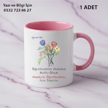 Öğretmenler Günü Hediyesi Anaokulu Öğretmeni Hediye Kupa Bardak-öğretmen Hediyelik Pembe