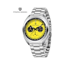 Pagani Design Pd-1782 Kronograf Analog Saat, Safir Cam ,10bar Su Geçirmez, Japon Vk63 Hareketli Erkek Saati Sarı Diğer