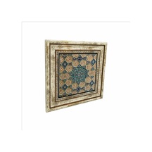 Geometrik Rumi Desen Baskılı Taş Tablo 25x25