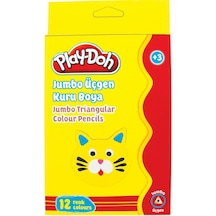 Play-doh 12 Renk Jumbo Üçgen Kuru Boya Ku008