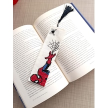 Örümcek Adam Kanaviçe Kitap Ayracı