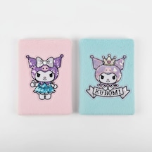 Kuromi Peluş Pullu Kapaklı Çizgili Not Defteri Çok Renkli