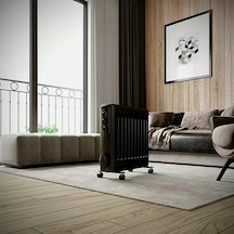Voltomat Termostatlı 2500 W 11 Dilim Yağlı Radyatör Siyah