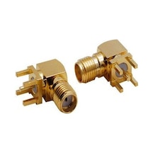 EK0320 - SMA Dişi PCB Şase Konnektör 90 Derece