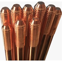 250 Mikron Bakır Kaplı Çelik çubuk, Çap 20mm, Boy 1.5 Metre