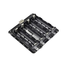 4'lü Anahtarlı 18650 Lityum Pil Yuvası V8 Mikro Usb
