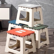 Fochsia Kırmızı Orta Katlanır Tabure: 4 Renk, Taşınabilir, Tutacaklı, Kaymaz İç-dış Kullanım Kırmızı