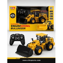 C Toys Uzaktan Kumandalı Buldozer Ekskavatör - Kutu Ölçüsü: 44.5 Cm , 2.4g , 1:16 Ölçekli , Şarjlı