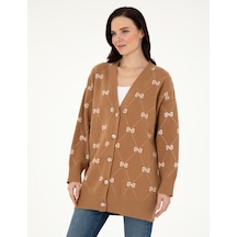 Pierre Cardin Kadın Camel Hırka Triko 50290627-vr015 Camel