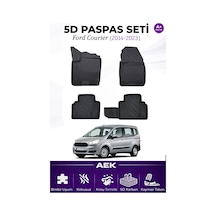 Ford Courier 2014-2023 Araca Özel Havuzlu "karbon" Paspas Takımı