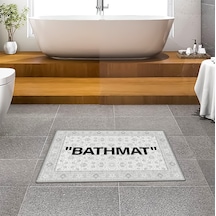 Evaşk Banyo Paspası İpeksi Kadifemsi Halı Yüzey Kaymaz Taban 60x90 BM01660B Beyaz
