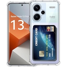 Mey İthalat Redmi Note 13 Pro Plus Kılıf Kart Şeffaf Silikon - Şeffaf