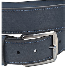 Deepsea Erkek Lacivert 4 Cm Eninde Suni Deri Kemer Yanları Dikişli Spor Kemer 2502652 Lacivert