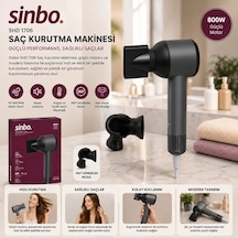 Bay Sinbo Saç Kurutma Makinesi - Gri Renk - Sessiz Çalışma Özelliği Najmaddin