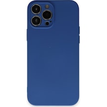 Apple iPhone  Uyumlu,  13 Pro Kılıf Nano İçi Kadife Silikon - Lacivert