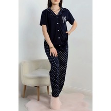 Seka Store Seka Baskılı Düğmeli Pijama Takım Lacifiyonk - 50776.1773. Çok Renkli