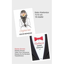 Gelin Damat Bohçası Kartları, Gelin Çeyiz Bohça Kartı, Bohça Kart