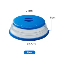Wezone Mikrodalga Fırın Kapaklı, Çatıklı Silikon Muhafaza Kapağı Yağ Ve Spreyi Engelle, Çekmeceli Tasarım İle Çok Amaçlı Mutfak Aleti Mavi Diğer