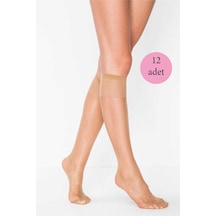 12 Adet Süper Ince 15 Den Mat Pantolon Çorabı Bronz Acı Kahverengi