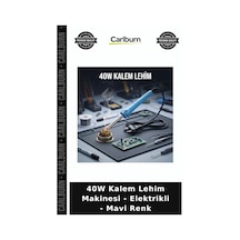 Özel Üretim Hobi Tamir El Aleti 40w Kalem Lehim Makinesi - Elektrikli - Mavi Renk