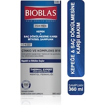 Bioblas Thermal Expert Men Kepek ve Saç Dökülmesine Karşı Şampuan 360 Ml Bioblas Thermal Expert Men Kepek ve Saç Dökülmesine Karşı Şampuan 360 Ml