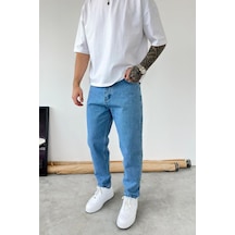 Açık Mavi Basic Boyfriend Pantolon