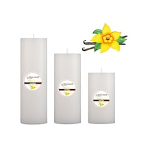 Big Vanilya Kokulu Set Mum Çap 7 Cm Beyaz