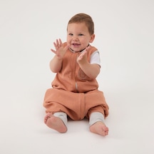Diawoo Cocoon Walker 4 Mevsim Merino Uyku Tulumu,%100 Merino-org. Pamuk,2-7 Yaş Turuncu Turuncu