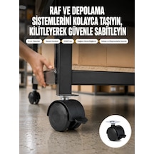 6 Cm Kilitli Tekerlek Ayak 4 Adet Sehpa Ve Ekipman Uyumlu Belirtilmemiş