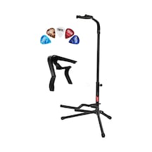 Lastvoice Gtr-01c Gitar Standı Sehpası + Capo + Pena Paketi Aahşap