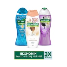 Palmolive Massage 500 Ml Aromalı Duş Jeli Seti 3 Adet Doğal Badem Etkisi İle Ferahlatıcı Diğer
