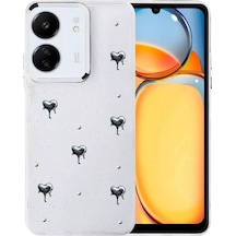 Mey İthalat Redmi 13c Fiyonk Desenli Kapak - Desen 1 Şeffaf