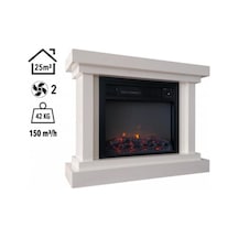 Elektrikli Fanlı Şömine Medium 1000w / 2000w Ay Taşı Desenli Ay Taşı