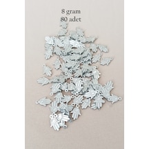 Oya Abiye Bileklik Kolye Pleksi Metalik Plastik Pul Gümüş Renk 8 Gram 80 Adet - Bnc526
