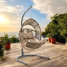 Tr Nobel Tekli Rattan Bahçe Balkon Salıncağı Açık Kahve Genel