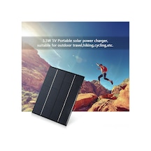 Qingmipy 5v 3.5w Çok Kristal Silikon Güneş Paneli - Dışarıda Telefon Ve 18650 Pil Şarj Edici, Usb Ve Dc Bağlantı, Taşınabilir