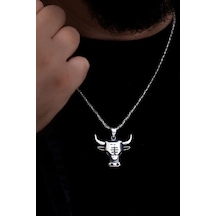 Erkek Gümüş Kolye - Kral Model Chicago Bulls Gümüş Kolye Erkek Gümüş Kolye - Kral Model Chicago Bulls Gümüş Kolye