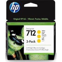 Hp 3Ed79A (712) Sarı 29Ml 3 Packs Genıs Format Murekkep Kartusu